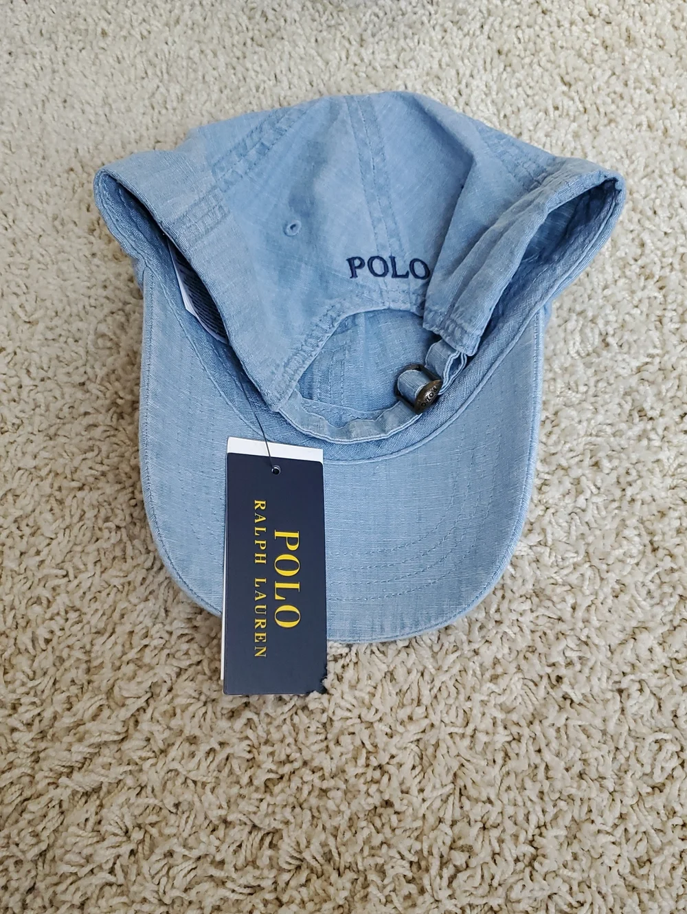 Polo by Ralph Lauren Light Blue Denim-Style Baseball Cap with Polo Pony